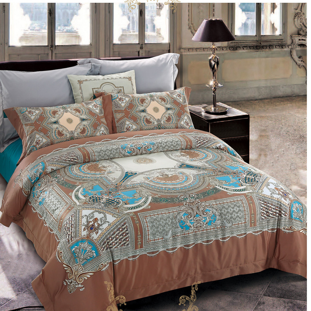 885 TC 100% COTTON SATIN PRINTS DURHAM COLLECTION BY LINSDON HOME