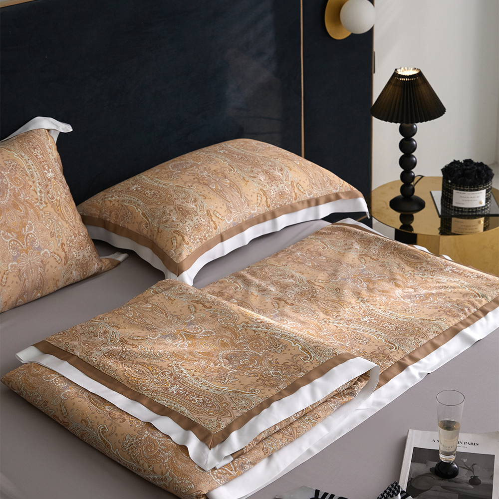 The Jamawar Collection Tencel Summer Quilt, Ultra LightWeight (Natural Wood Pulp Tencel Quilt)